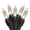 100ct. White LED Mini Christmas Lights Set With Black Wire